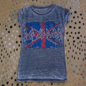 Kids Def Leppard  T-Shirt Girls Size 7-8